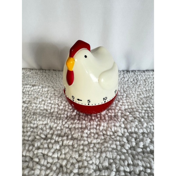 VTG Chicken Kitchen Timer Mechanical 60 Minute Wind Up Farmhouse Decor - Picture 1 of 8